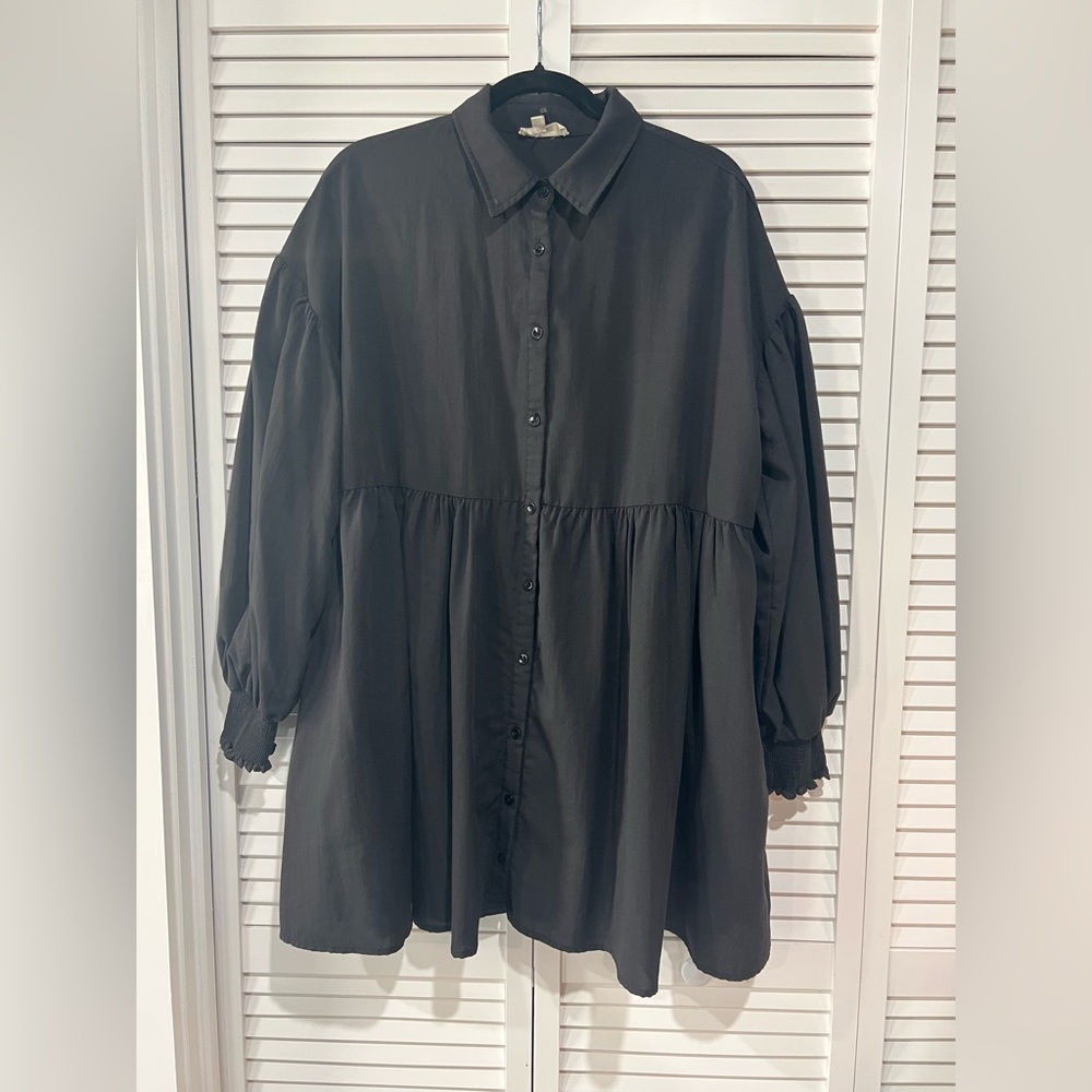 Entro Elegant Black Babydoll Tunic